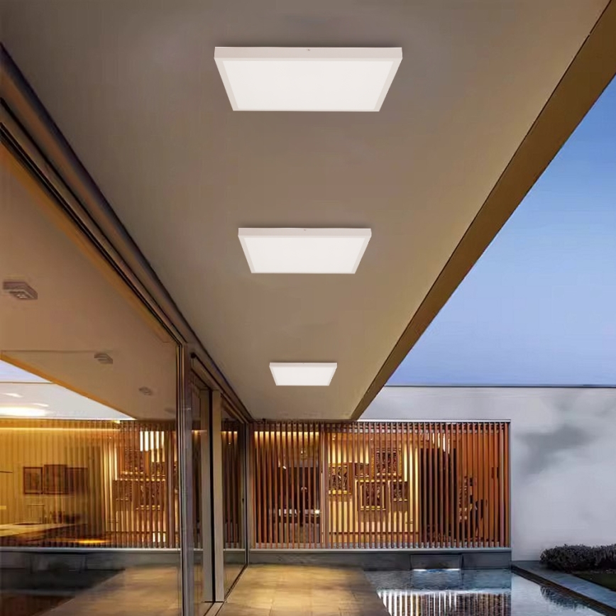Brilagi - LED Ściemnialny plafon łazienkowy FRAME SMART LED/50W/230V 60x60 cm 3000-6000K IP44 biały + zdalne sterowanie