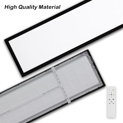 Brilagi - LED Ściemnialny plafon łazienkowy FRAME SMART LED/50W/230V 30x120 cm 3000-6000K IP44 czarny + zdalne sterowanie