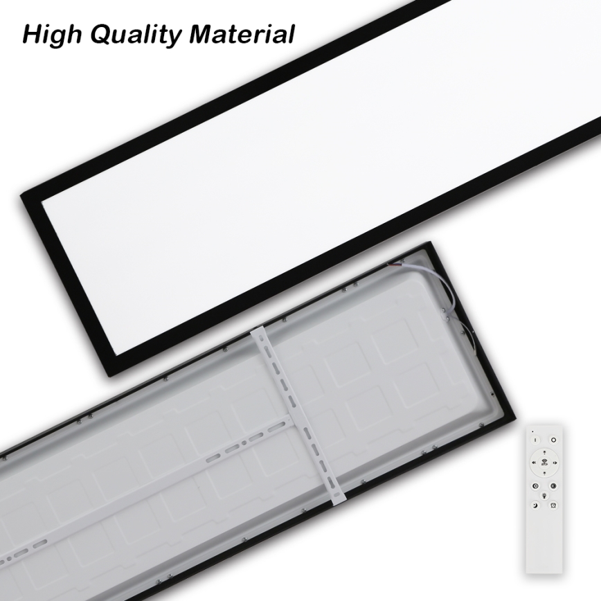 Brilagi - LED Ściemnialny plafon łazienkowy FRAME SMART LED/50W/230V 30x120 cm 3000-6000K IP44 czarny + zdalne sterowanie