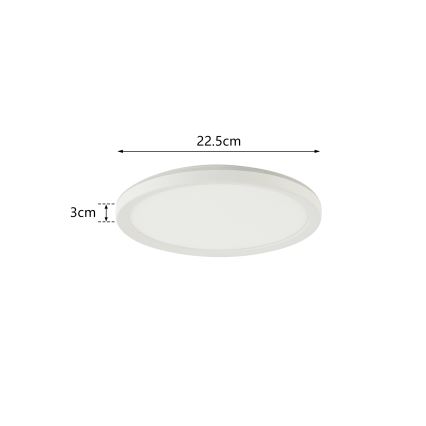 Brilagi - LED Plafon łazienkowy ULTRA SLIM LED/12W/230V śr. 22,5 cm biały IP54