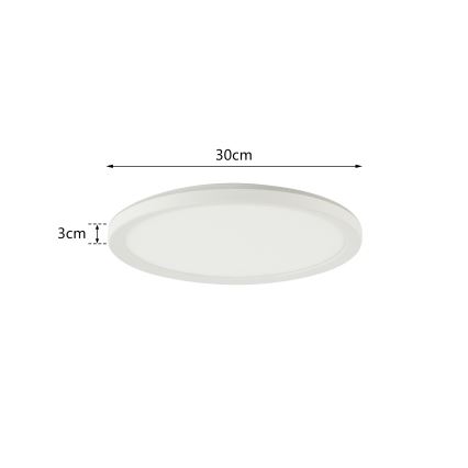 Brilagi - LED Plafon łazienkowy ULTRA SLIM LED/18W/230V śr. 30 cm biały IP54