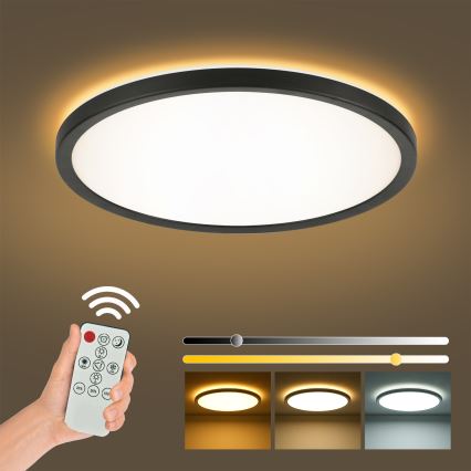 Brilagi - LED Plafon łazienkowy ULTRA SLIM LED/18W/230V śr. 30 cm czarny IP54