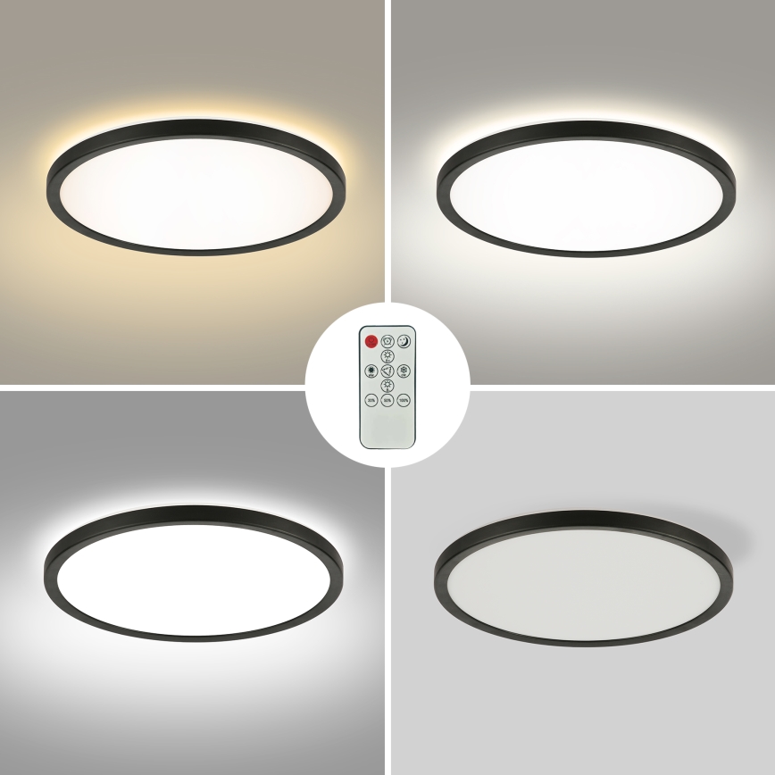 Brilagi - LED Plafon łazienkowy ULTRA SLIM LED/18W/230V śr. 30 cm czarny IP54