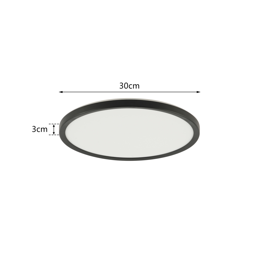 Brilagi - LED Plafon łazienkowy ULTRA SLIM LED/18W/230V śr. 30 cm czarny IP54