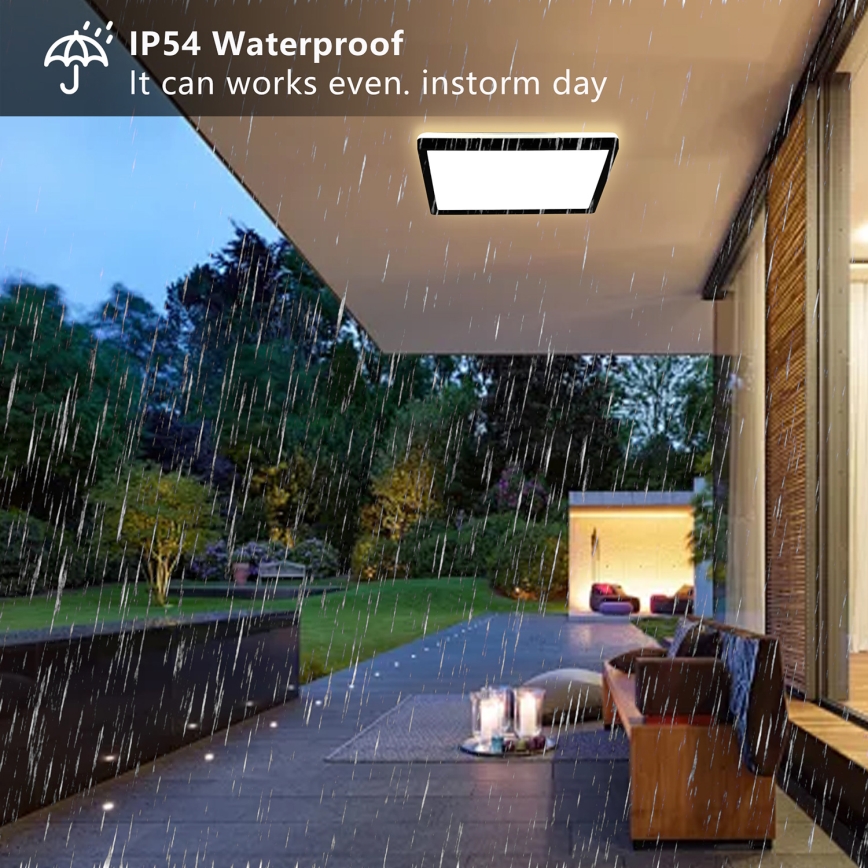 Brilagi - LED Plafon łazienkowy ULTRA SLIM LED/24W/230V 42x42 cm czarny IP54