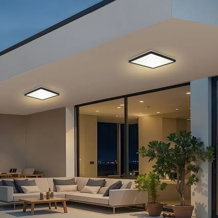 Brilagi - LED Plafon łazienkowy ULTRA SLIM LED/24W/230V 42x42 cm czarny IP54