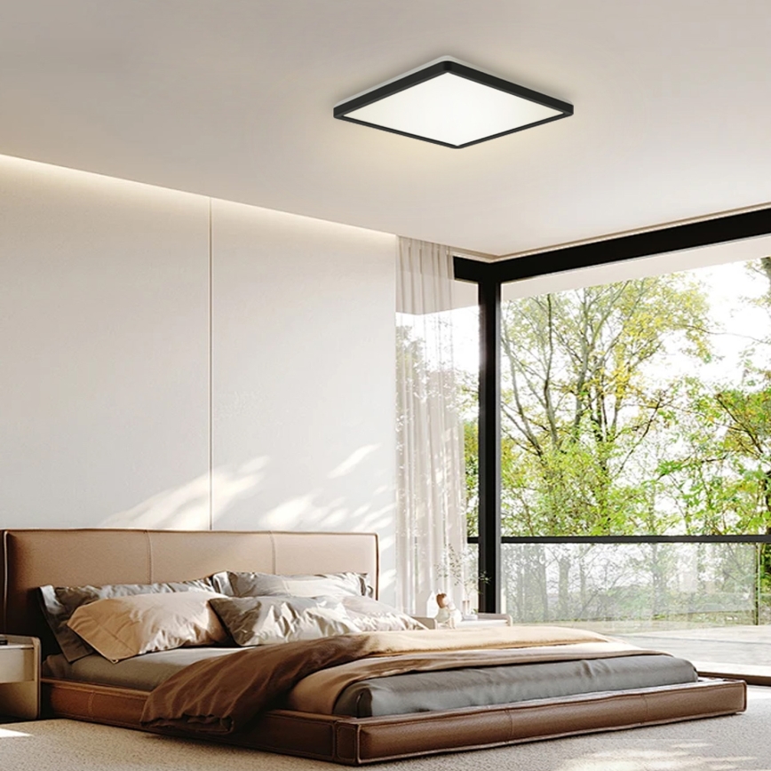 Brilagi - LED Plafon łazienkowy ULTRA SLIM LED/24W/230V 42x42 cm czarny IP54