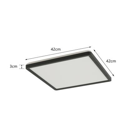 Brilagi - LED Plafon łazienkowy ULTRA SLIM LED/24W/230V 42x42 cm czarny IP54