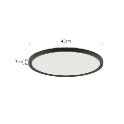 Brilagi - LED Plafon łazienkowy ULTRA SLIM LED/24W/230V śr. 42 cm czarny IP54