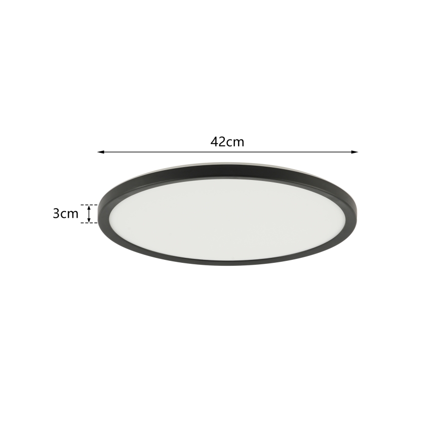 Brilagi - LED Plafon łazienkowy ULTRA SLIM LED/24W/230V śr. 42 cm czarny IP54