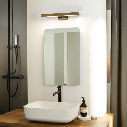 Brilagi - Oświetlenie LED do łazienkowego lustra WOODY MIRROR LED/8W/230V 40 cm IP44 dąb orzech/czarny