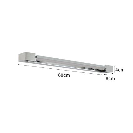 Brilagi - Oświetlenie LED do lustra łazienkowego AQUA LINE LED/18W/230V 60 cm IP44 chrom błyszczący CRI 90