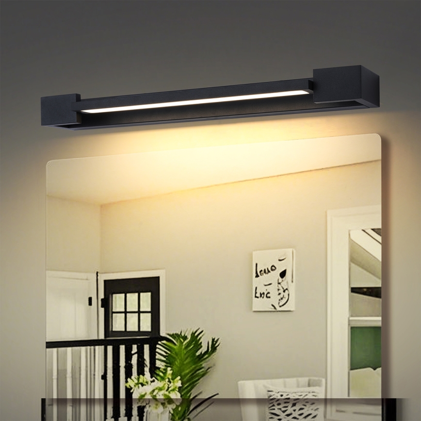 Brilagi - LED Oświetlenie lustra łazienkowego AQUA LINE LED/12W/230V 45 cm IP44 czarne CRI 90