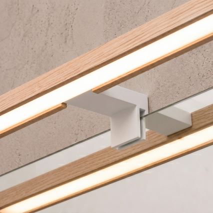 BRILAGI - Oświetlenie LED do lustra łazienkowego 3 w 1 WOODY MIRROR LED/8W/230V 40 cm IP44 biały/dąb
