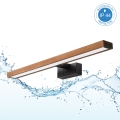 Brilagi - LED oświetlenie lustra łazienkowego 3w1 WOODY MIRROR LED/12W/230V 60 cm IP44 czarny/dąb wiśniowy