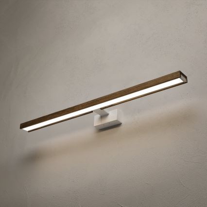 Brilagi - LED oświetlenie lustra łazienkowego 3w1 WOODY MIRROR LED/15W/230V 80 cm IP44 biały/dąb orzechowy