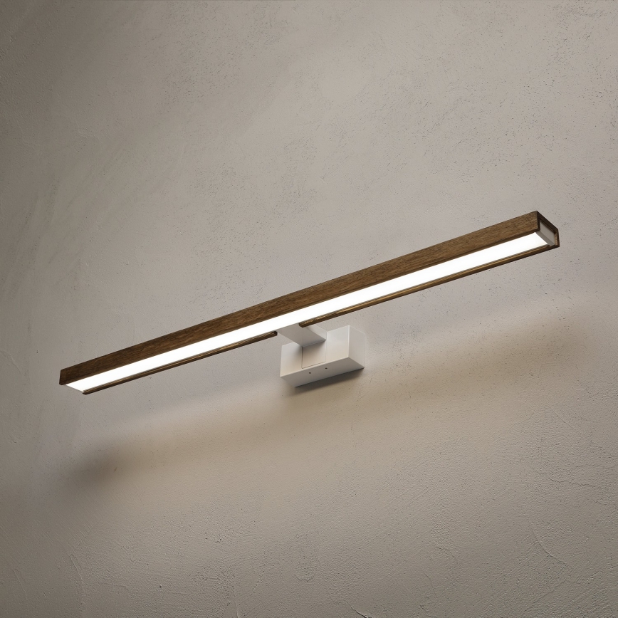Brilagi - LED oświetlenie lustra łazienkowego 3w1 WOODY MIRROR LED/15W/230V 80 cm IP44 biały/dąb orzechowy