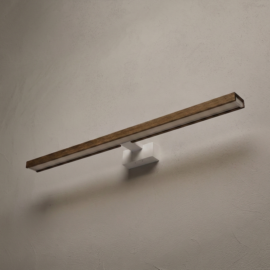 Brilagi - LED oświetlenie lustra łazienkowego 3w1 WOODY MIRROR LED/15W/230V 80 cm IP44 biały/dąb orzechowy