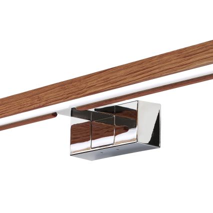 BRILAGI - LED Oświetlenie łazienkowe do lustra 3w1 WOODY MIRROR LED/15W/230V 80 cm IP44 błyszczący chrom/dąb wiśnia