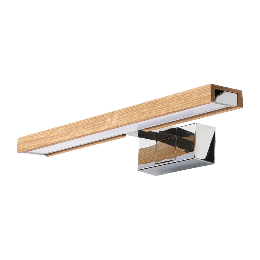 Brilagi - LED oświetlenie lustra łazienkowego 3w1 WOODY MIRROR LED/8W/230V 40 cm IP44 błyszczący chrom/dąb