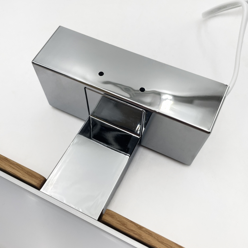 Brilagi - LED oświetlenie lustra łazienkowego 3w1 WOODY MIRROR LED/8W/230V 40 cm IP44 błyszczący chrom/dąb