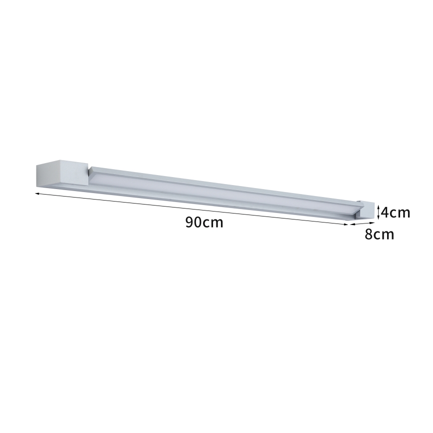 Brilagi - Oświetlenie LED do lustra łazienkowego AQUA LINE LED/24W/230V 90 cm IP44 matowy chrom CRI 90