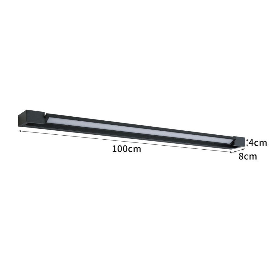 BRILAGI - Oświetlenie lustra łazienkowego LED AQUA LINE LED/28W/230V 100 cm IP44 czarne CRI 90