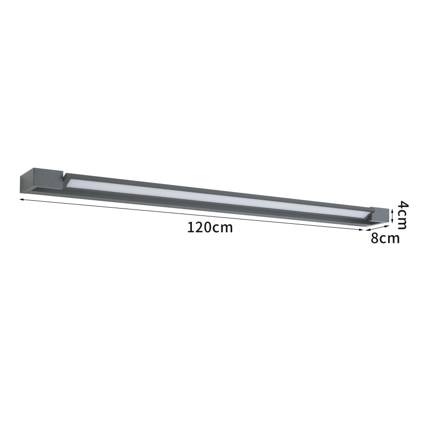 Brilagi - Oświetlenie LED do lustra łazienkowego AQUA LINE LED/36W/230V 120 cm IP44 antracyt CRI 90