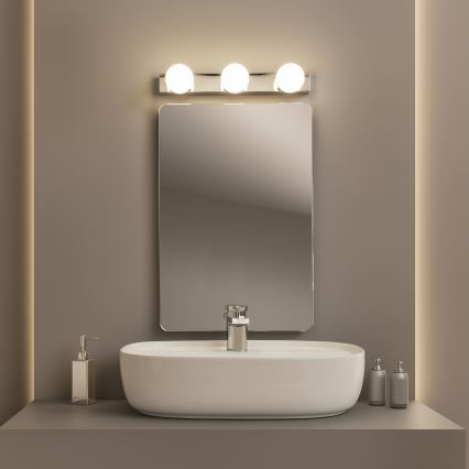 Brilagi - Oświetlenie LED do lustra łazienkowego HOLLYWOOD 3xLED/3W/230V 39 cm IP44 błyszczący chrom