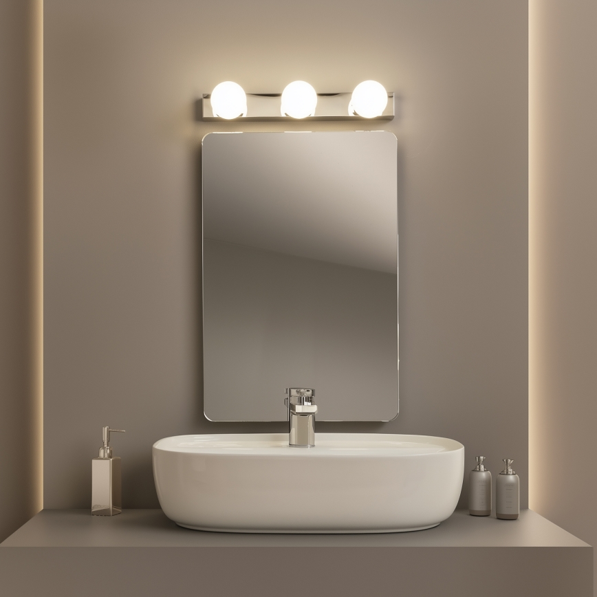 Brilagi - Oświetlenie LED do lustra łazienkowego HOLLYWOOD 3xLED/3W/230V 39 cm IP44 błyszczący chrom
