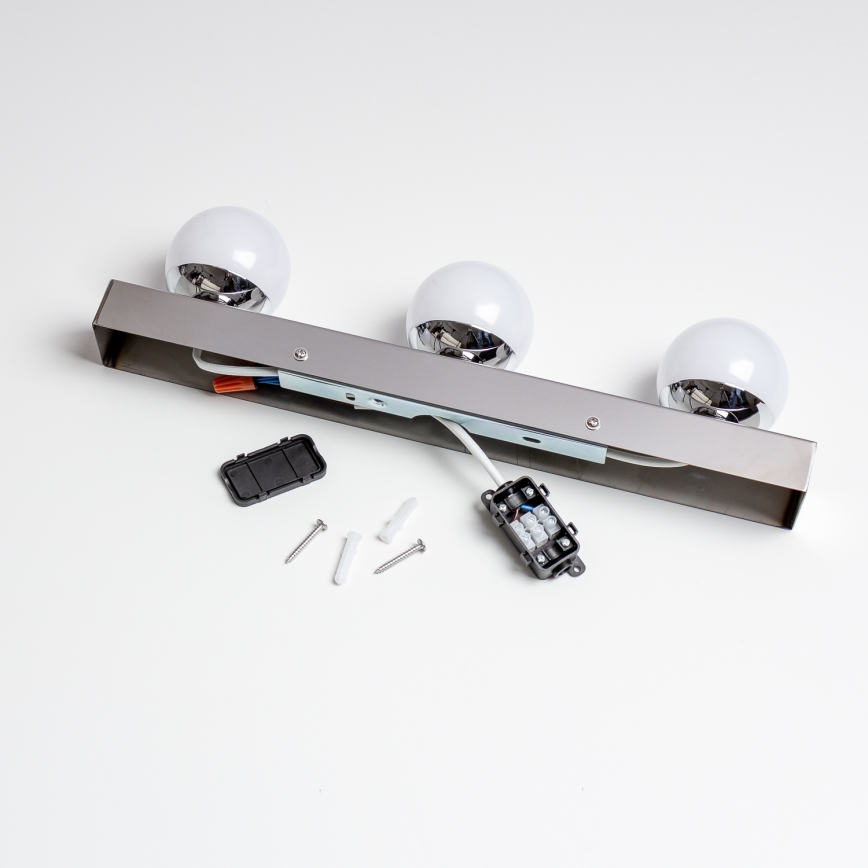 Brilagi - Oświetlenie LED do lustra łazienkowego HOLLYWOOD 3xLED/3W/230V 39 cm IP44 błyszczący chrom