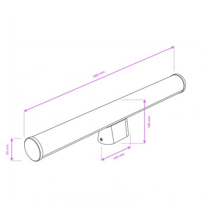 Brilagi - Oświetlenie do lustra łazienkowego TUBE LED/15W/230V 3000/4000/6500K IP44 błyszczący chrom