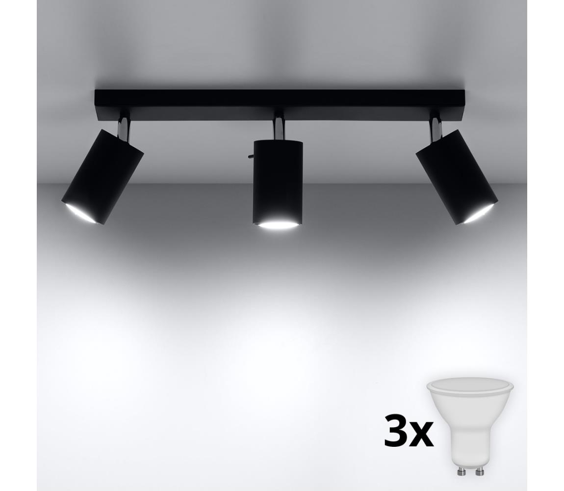 Brilagi - LED Oświetlenie punktowe ASMUS 3xGU10/7W/230V czarne