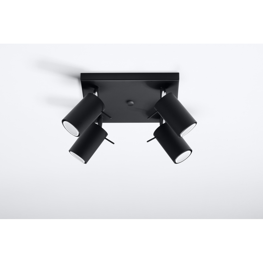 Brilagi -  LED Oświetlenie punktowe ASMUS 4xGU10/7W/230V czarne