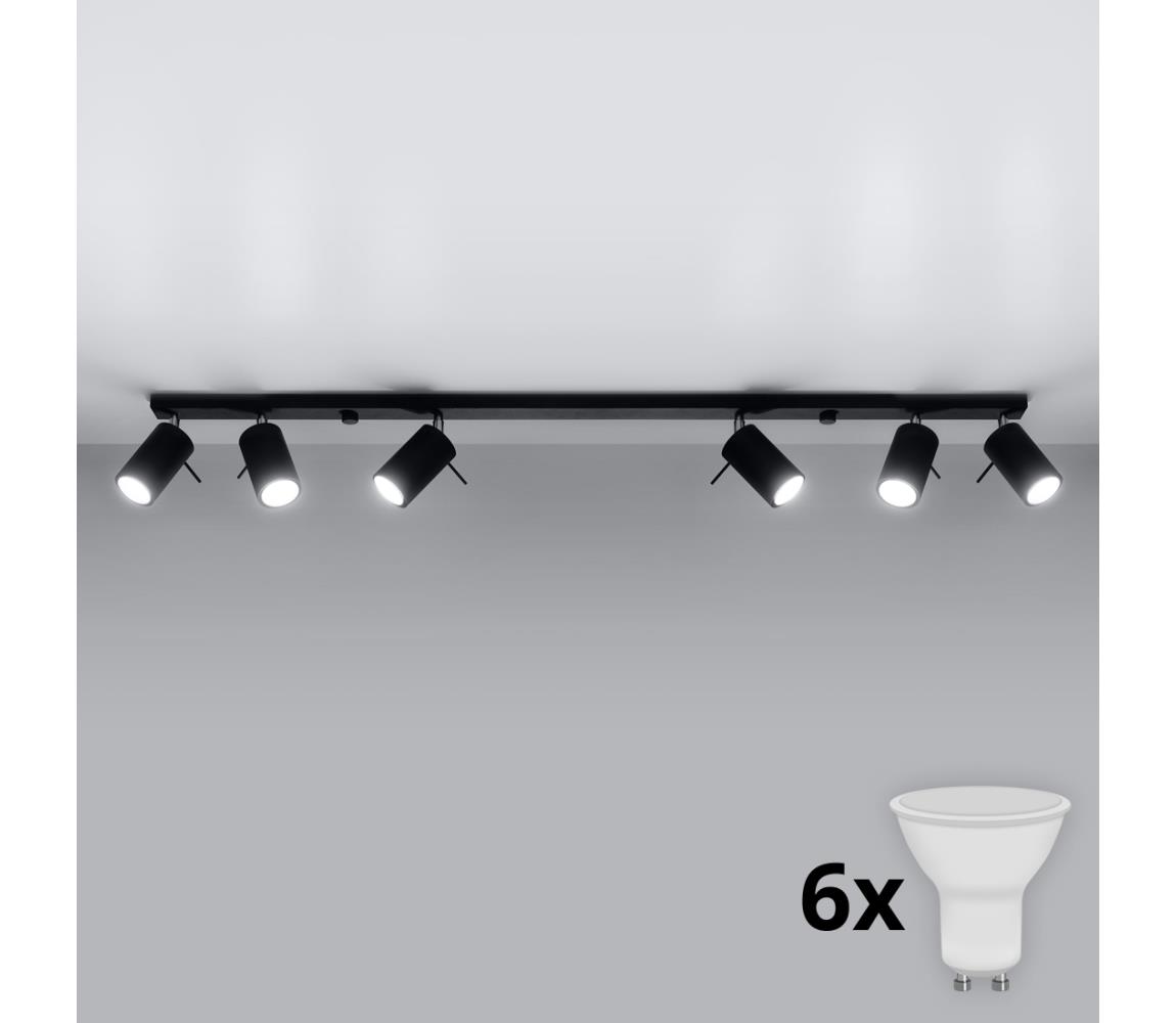 Brilagi - LED Oświetlenie punktowe ASMUS 6xGU10/7W/230V czarne