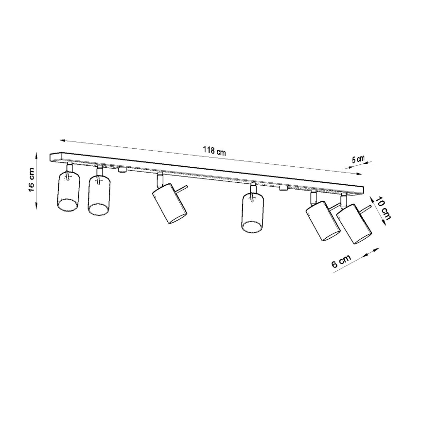 Brilagi -  LED Oświetlenie punktowe ASMUS 6xGU10/7W/230V czarne