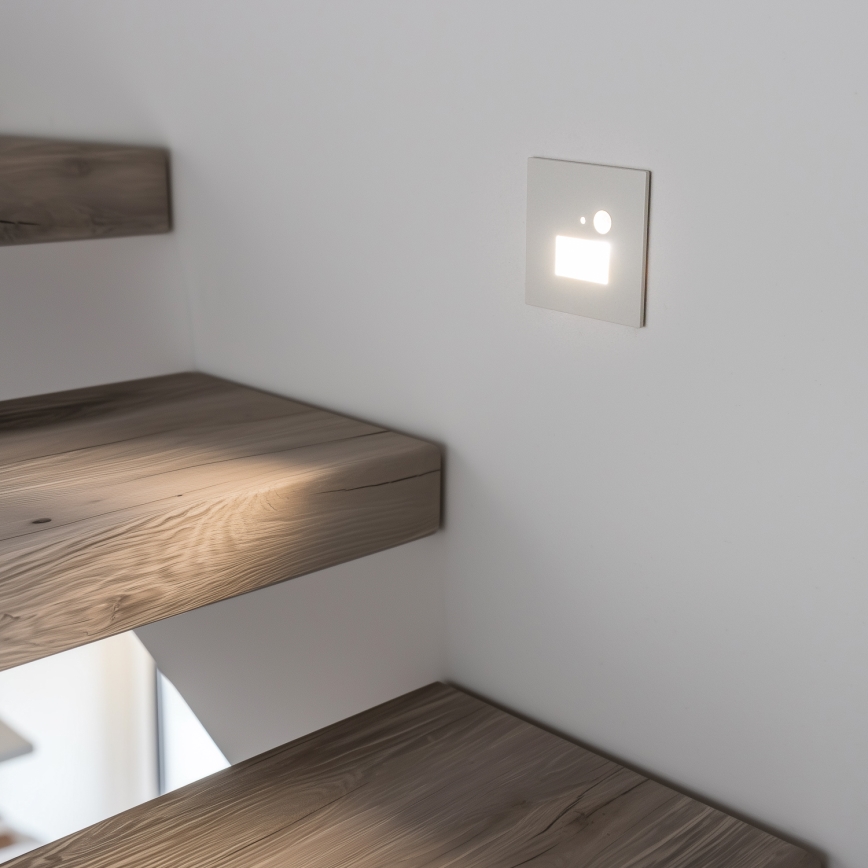 Brilagi - LED Oświetlenie schodowe z czujnikiem ruchu JACK LED/1,5W/230V 3000K/4000K/6500K biały