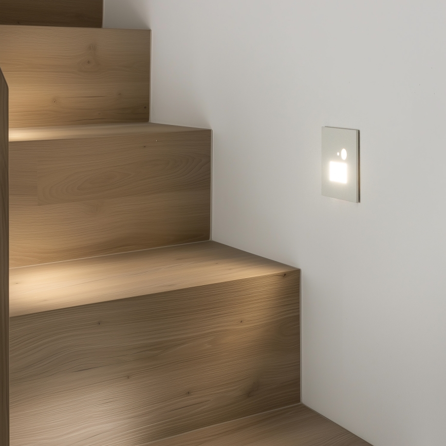 Brilagi - LED Oświetlenie schodowe z czujnikiem ruchu JACK LED/1,5W/230V 3000K/4000K/6500K biały
