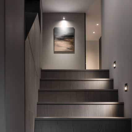 Brilagi - LED Oświetlenie schodowe z czujnikiem ruchu JACK LED/1,5W/230V 3000K/4000K/6500K czarny