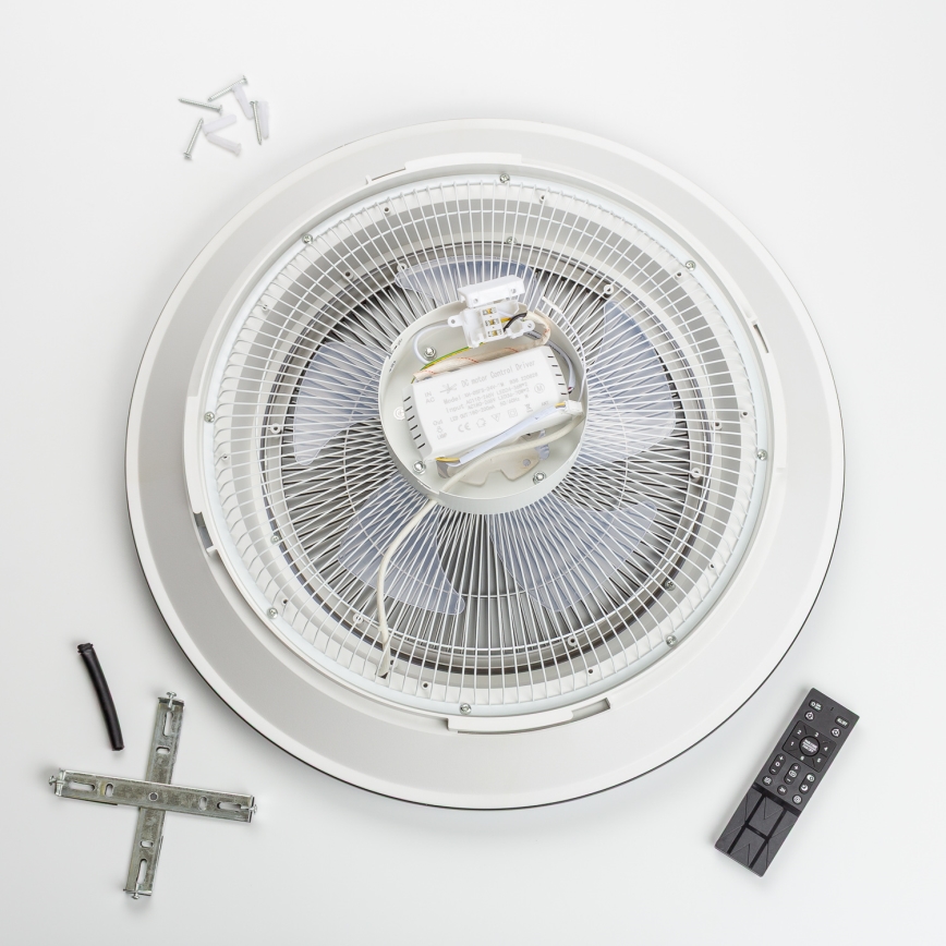 Brilagi - LED Oświetlenie ściemnialne z wentylatorem AURA LED/38W/230V 3000-6000K czarne + pilot