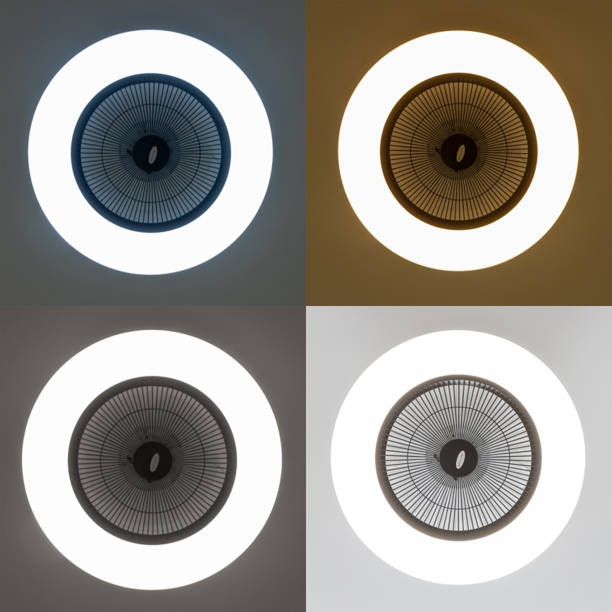 Brilagi - LED Oświetlenie ściemnialne z wentylatorem AURA LED/38W/230V 3000-6000K czarne + pilot