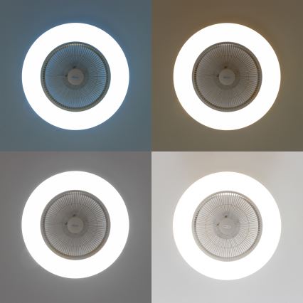 Brilagi - LED Oświetlenie ściemnialne z wentylatorem AURA LED/38W/230V 3000-6000K srebrne + pilot