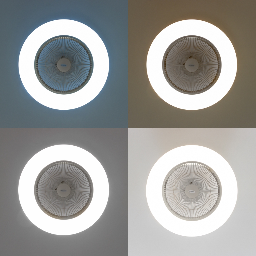 Brilagi - LED Oświetlenie ściemnialne z wentylatorem AURA LED/38W/230V 3000-6000K srebrne + pilot