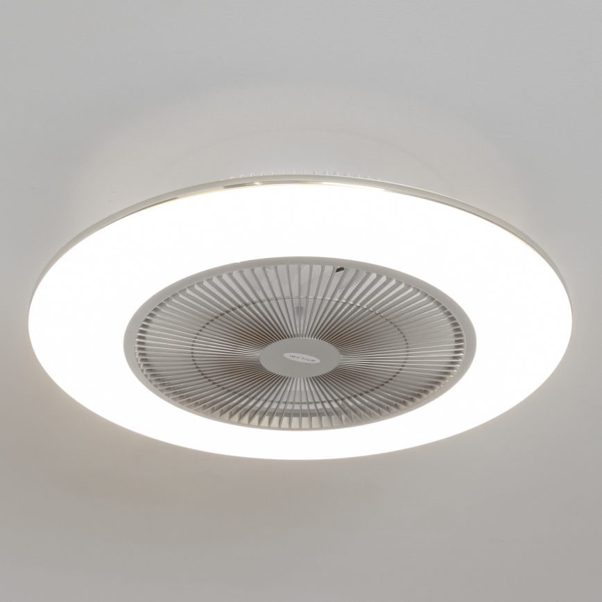 Brilagi - LED Oświetlenie ściemnialne z wentylatorem AURA LED/38W/230V 3000-6000K srebrne + pilot