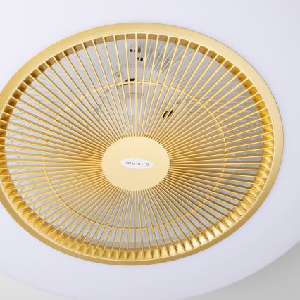 Brilagi - LED Oświetlenie ściemnialne z wentylatorem AURA LED/38W/230V 3000-6000K złote + pilot
