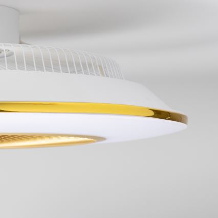 Brilagi - LED Oświetlenie ściemnialne z wentylatorem AURA LED/38W/230V 3000-6000K złote + pilot