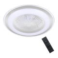 Brilagi - LED Oświetlenie ściemnialne z wentylatorem RONDA LED/48W/230V 3000-6000K srebrne + pilot