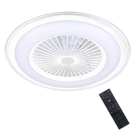 Brilagi - LED Oświetlenie ściemnialne z wentylatorem RONDA LED/48W/230V biały+pilot