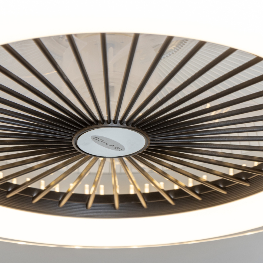 Brilagi - LED Oświetlenie ściemnialne z wentylatorem RONDA LED/48W/230V 3000-6000K czarne + pilot