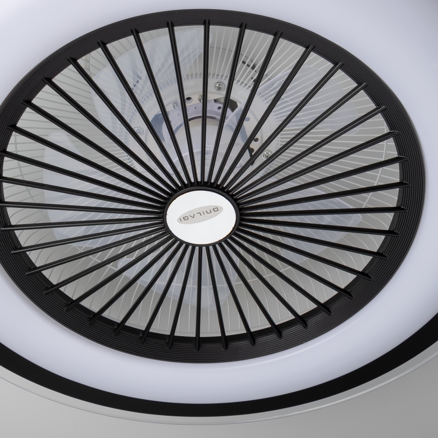 Brilagi - LED Oświetlenie ściemnialne z wentylatorem RONDA LED/48W/230V 3000-6000K czarne + pilot